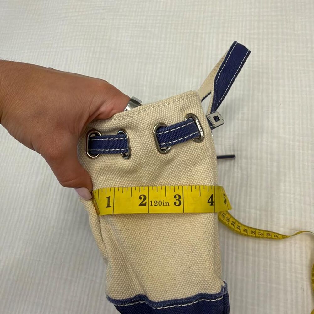 sunwin mini boatkin natural & navy canvas tote bag - Picture 6 of 8